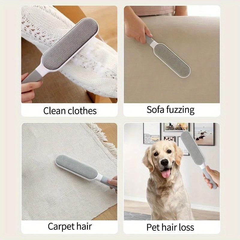 2 Pack Furniture Lint Remover Brushes Double Sided Self Cleaning Loose Hair Catcher for Pet Clothes Sofa Carpet Efficient Cleaning Tool