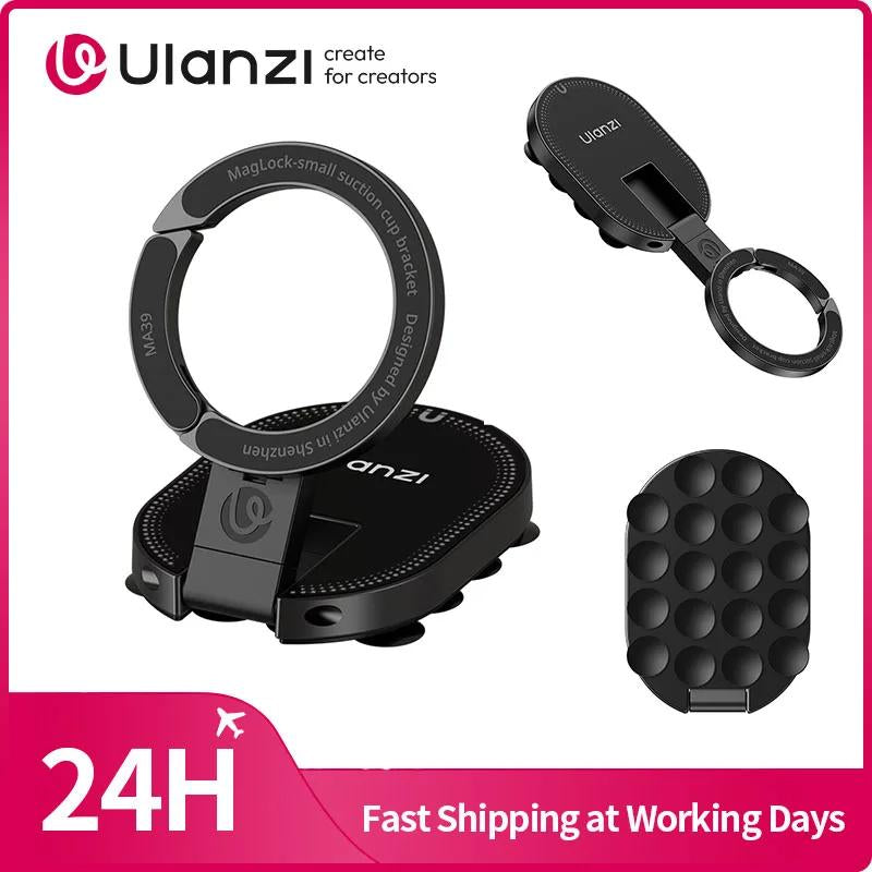 Ulanzi MA39 Maglock Suction Cup Phone Mount Desktop Stand for Iphone 17 16 15 14 with Suction Bottom for Wall Glass