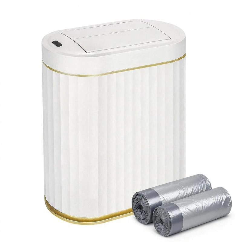 ELPHECO Smart Sensiong Touchless Trash Can with Lid 2Gal Bathroom Trash Can with Anti-Slip Base, Ipx5 Waterproof, Odor-Proof