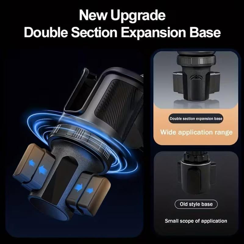4 in 1 Car Table Tray,360° Rotation Cup Holder Tray for Car ,Mobile Phone Holder Car Cup Holder Tray , Compatible with Vehicles, Car, Road Trip Essentials