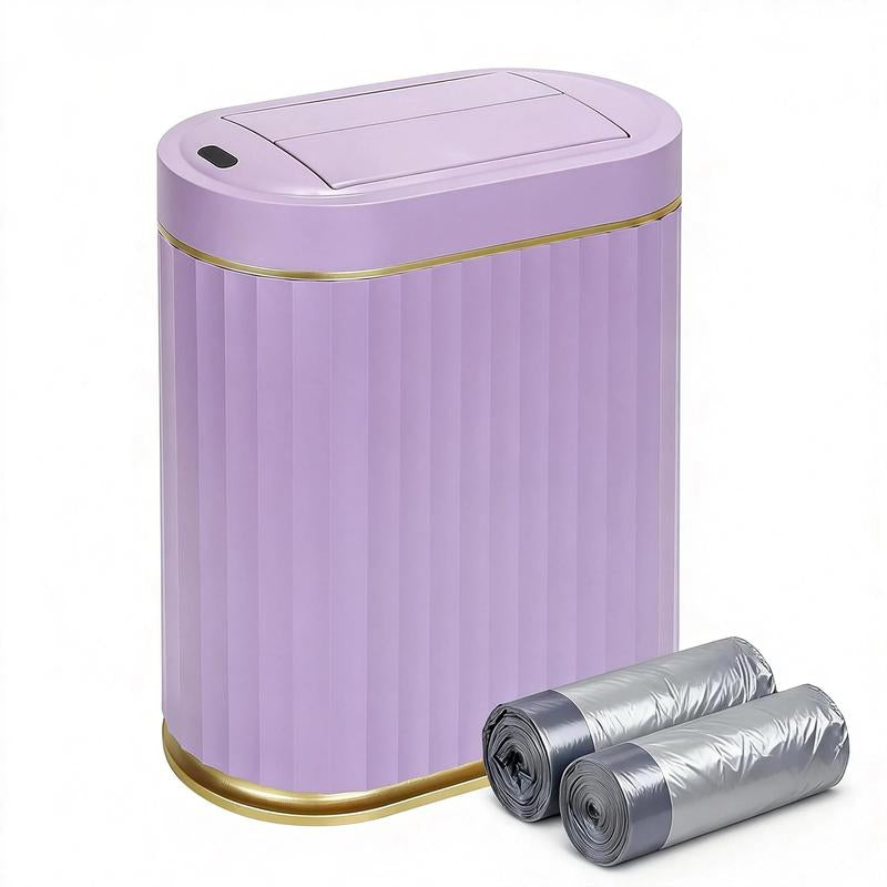 ELPHECO Smart Sensiong Touchless Trash Can with Lid 2Gal Bathroom Trash Can with Anti-Slip Base, Ipx5 Waterproof, Odor-Proof