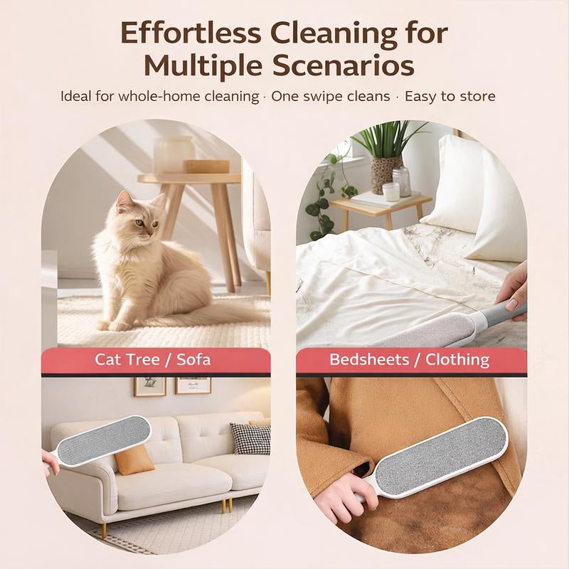 2 Pack Furniture Lint Remover Brushes Double Sided Self Cleaning Loose Hair Catcher for Pet Clothes Sofa Carpet Efficient Cleaning Tool