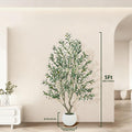 Realistic Artificial Olive Tree with Thick Trunk & Lifelike Fruit – 5/6/7/8FT, Perfect for Home & Office Décor with round White Pot