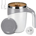 Rechargeable Self Stirring Mug - Magnetic Electric Auto Mixing Stainless Steel Cup for Office/Kitchen/Travel/Home Coffee/Tea/Hot Chocolate/Milk-430 Ml/14.5 Oz