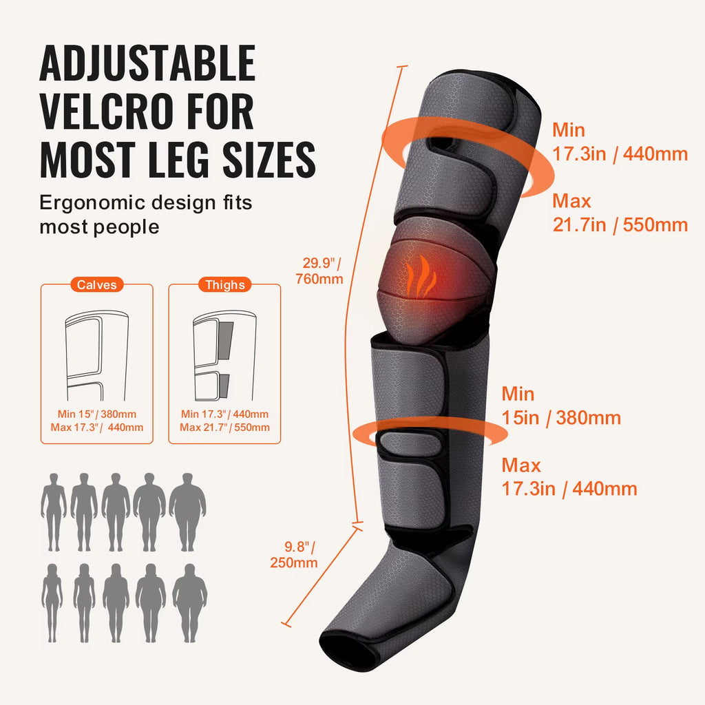 Succebuy Full Leg Massager Air Compression Foot Calf Thigh Knee Leg Compression Massager Boots for Circulation Swelling