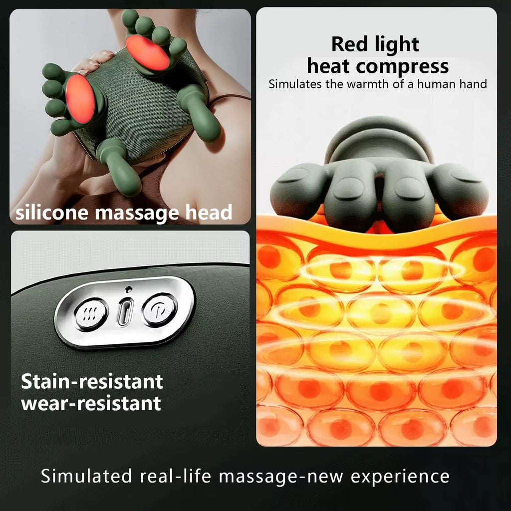 Neck Shoulder Massager Deep Tissue Shiatsu Back Cervical Massage Machine Bionic Fatigue Relief Relax Muscle ﻿3-Level