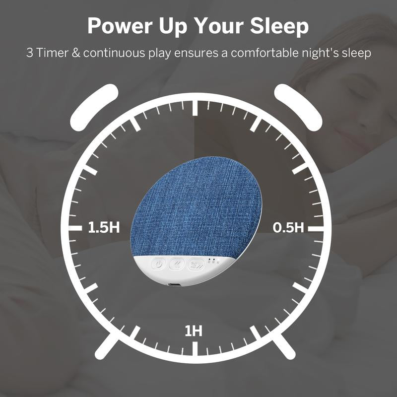 Under Pillow Sleep Speaker, Ultra-Thin Personal Sound Machine with White Noise & Bluetooth, Partner-Friendly Close-Range Audio for One Person, Timer & Memory Function, Blind-Touch Buttons, Ideal Gift for Better Nighttime Smartphone